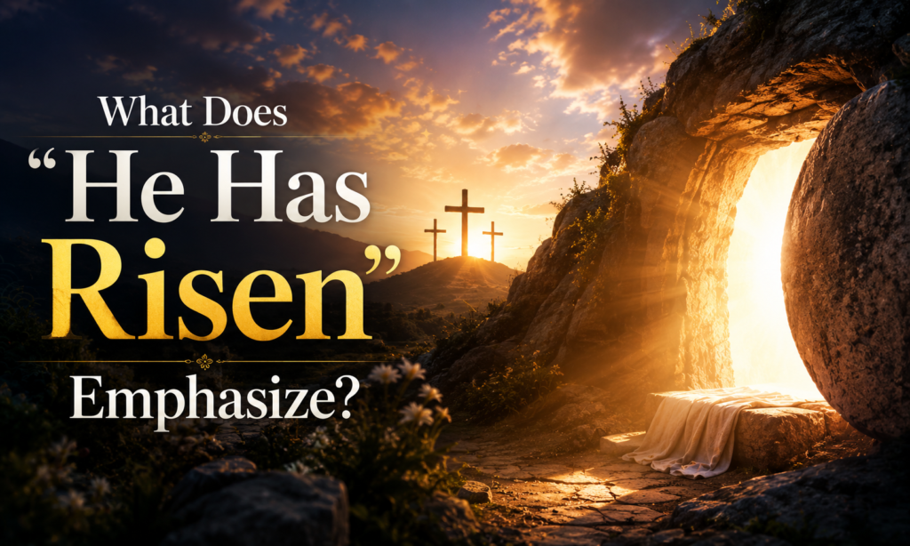 what-does-he-has-risen-emphasize