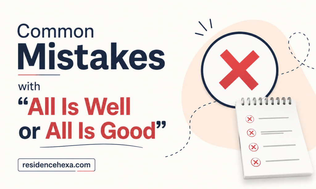 Common Mistakes with All Is Well or All Is Good