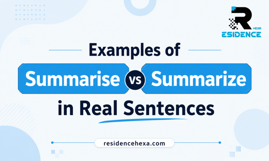 Examples of Summarise vs Summarize in Real Sentences