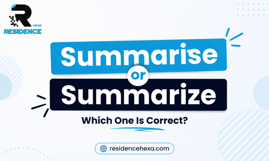 Summarise or Summarize Which One Is Correct