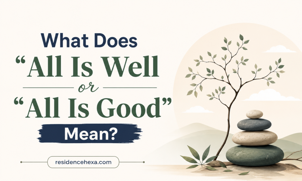 What Does All Is Well or All Is Good Mean