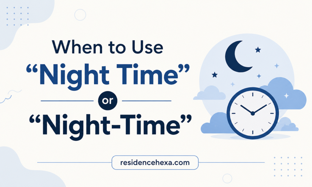 When to Use "Night Time" or "Night Time"