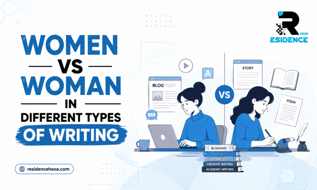 Women vs Woman in Different Types of Writing