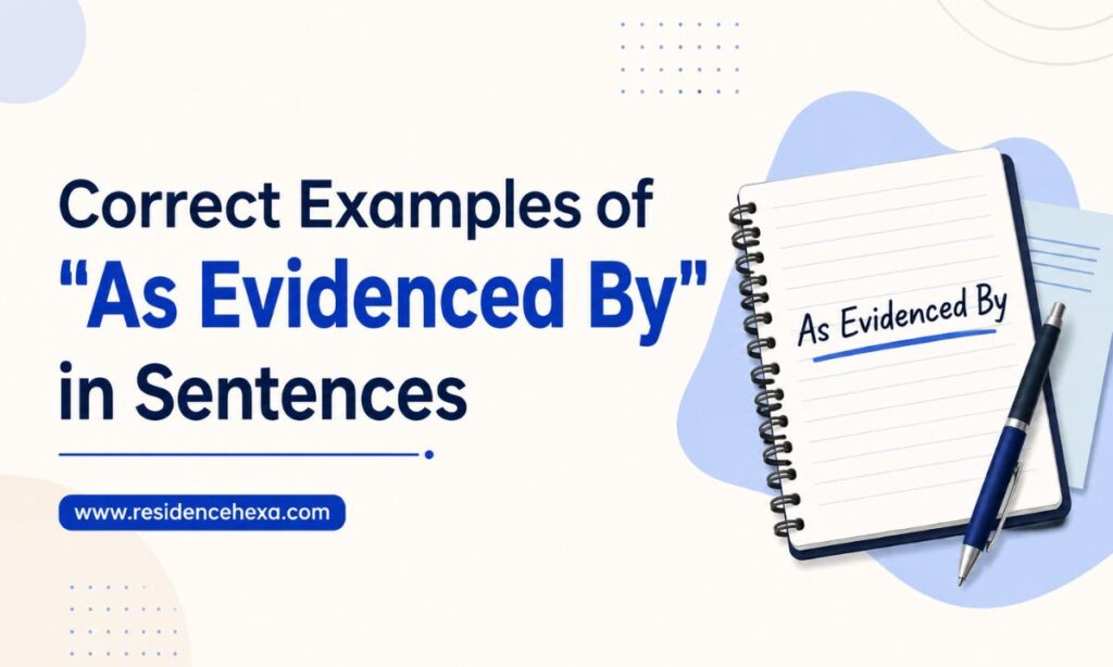 correct-examples-of-as-evidenced-by-in-sentences