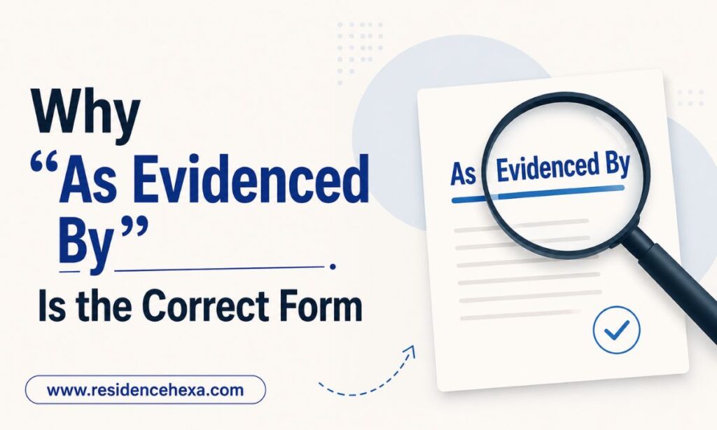 why-as-evidenced-by-is-the-correct-form
