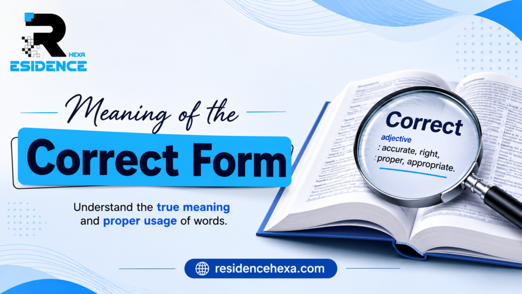 Meaning of the Correct Form