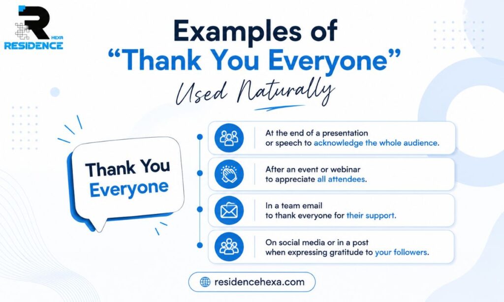 Examples of Thank You Everyone Used Naturally