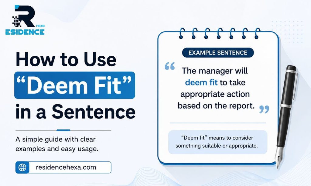 How to Use Deem Fit in a Sentence