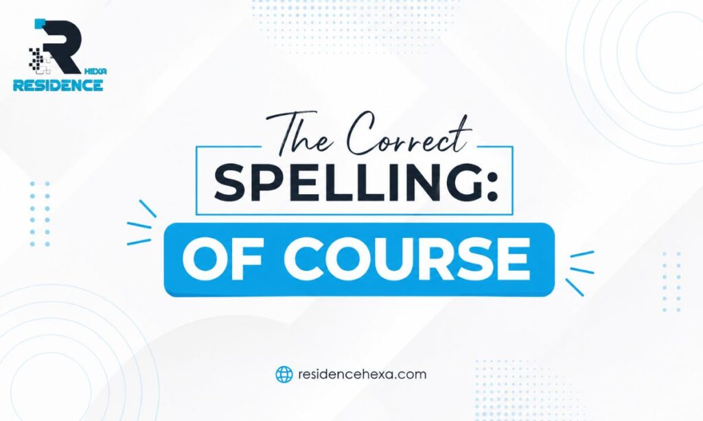 The Correct Spelling Of Course