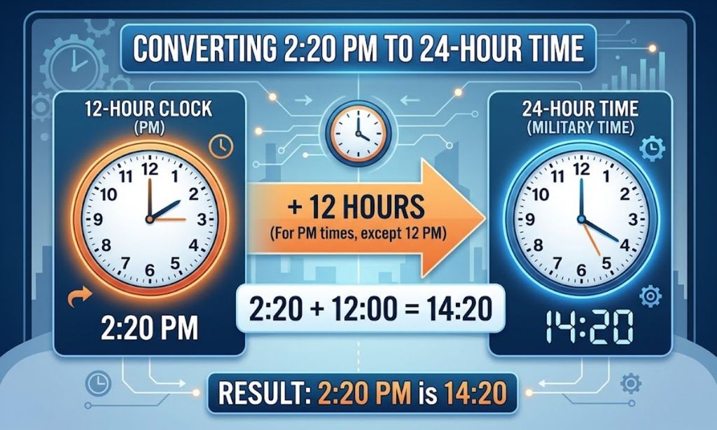 How to Convert 220 PM to 24 Hou